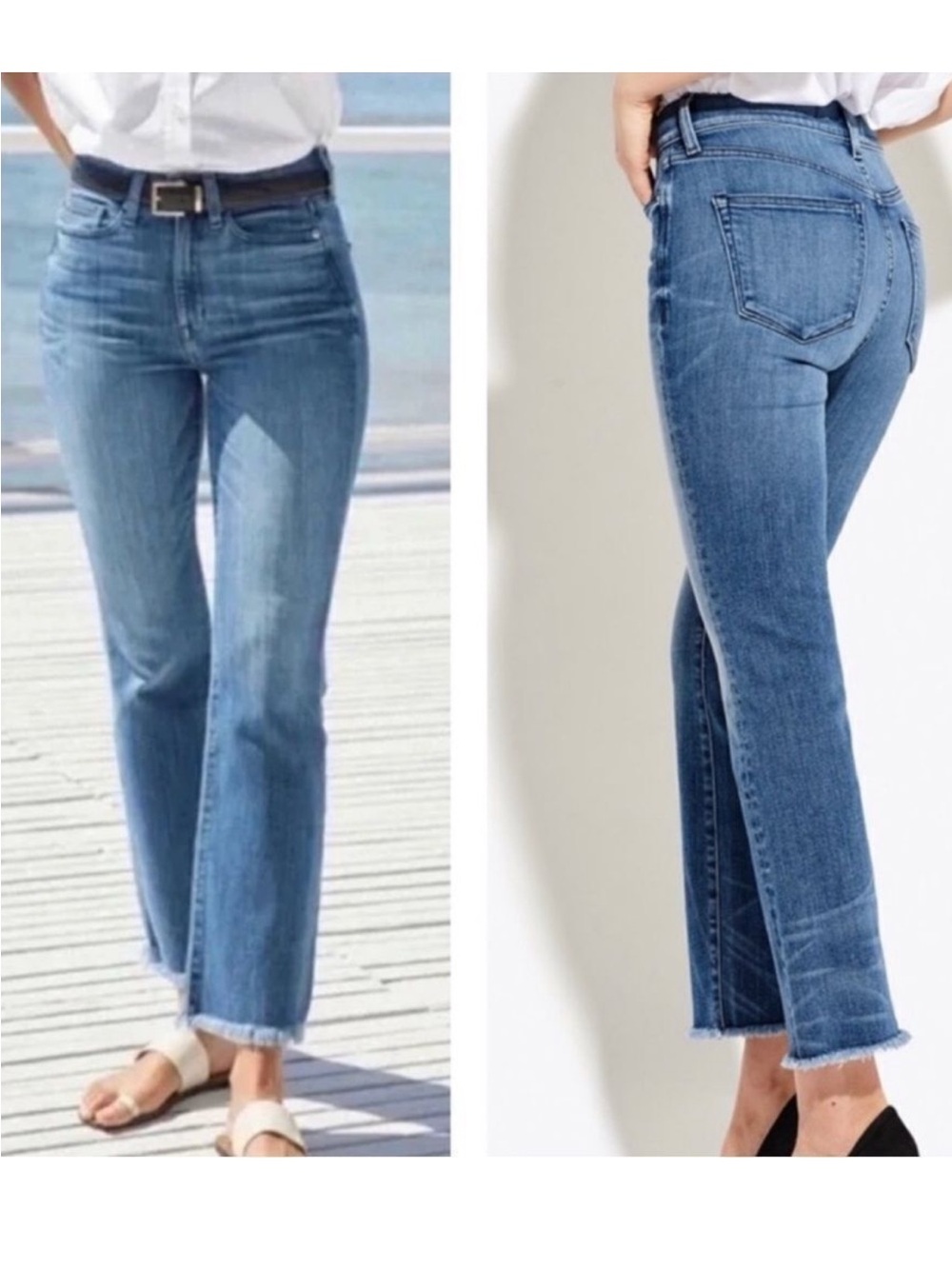 AYR The Bomb Pop Jeans Bomba Wash Blue Denim Kick Flare Ankle Size 28S Short